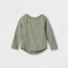 Toddler Girls' Rainbow Long Sleeve T-shirt - Cat & Jack Army Green