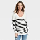 Lightweight Maternity Sweater - Isabel Maternity By Ingrid & Isabel White