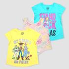 Toddler Girls' Disney Toy Story Short Sleeve T-shirt - Yellow/pink/blue 4t,