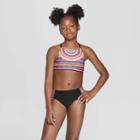 Girls' 2pc Sunkissed Bikini Set - Art Class Black L,