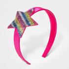 Girls' Rhinestone Striped Star Headband - Cat & Jack Pink