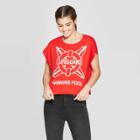 Target Women's Stranger Things Hawkins Pool Short Sleeve T-shirt (juniors') - Red