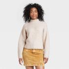 Women's Mock Turtleneck Trek Pullover Sweater - Universal Thread Cream