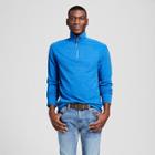 Men's Standard Fit Quarter Zip Long Sleeve Henley Shirt - Goodfellow & Co Parrish Blue