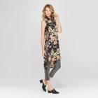 Women's Floral Print Sleeveless Tunic - Spenser Jeremy - Black S,
