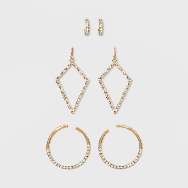 Sugarfix By Baublebar Graphic Earring Gift Set - Clear, Girl's
