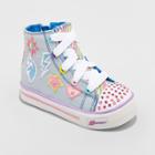 Toddler Girls' S Sport By Skechers Glimmer Stars High Top Light-up Sneakers - Blue