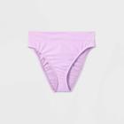 Women's High Waist High Leg Extra Cheeky Bikini Bottom - Shade & Shore Lavender
