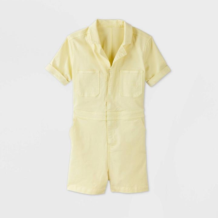 Women's Short Sleeve Ankle Length Boilersuit - Universal Thread Yellow