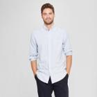 Men's Standard Fit Whittier Oxford Brushed Long Sleeve Collared Button-down Shirt - Goodfellow & Co Amparo Blue