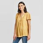 Women's Short Sleeve Oil Wash Top - Knox Rose Gold