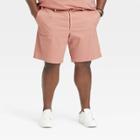 Men's Big & Tall 9 Linden Flat Front Shorts - Goodfellow & Co Coral Pink