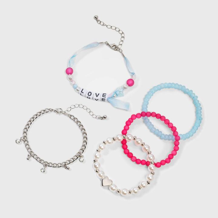 Girls' 3pk Love Beaded Bracelet Set - Cat & Jack