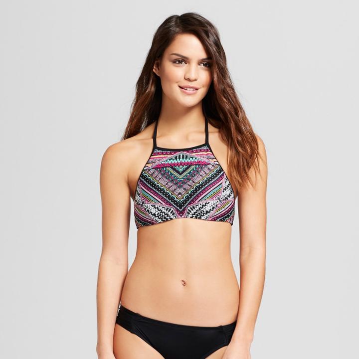 Women's High Neck Halter Bikini Top - Mossimo Wild Berry