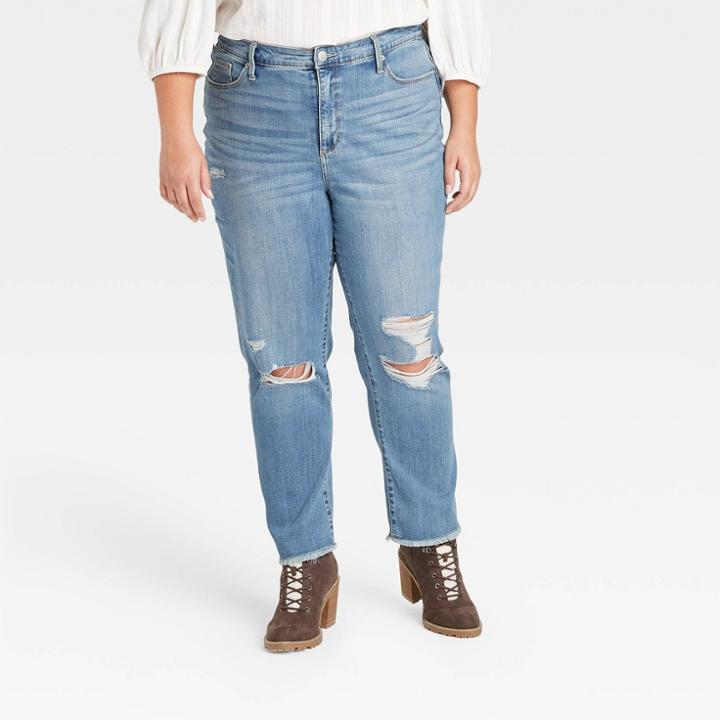 Women's Plus Size High-rise Skinny Jeans - Universal Thread Light Wash 16w,