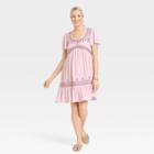Women's Flutter Short Sleeve Embroidered A-line Dress - Knox Rose Lilac Purple