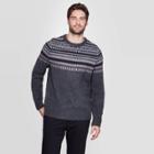 Men's Standard Fit Fairisle Cozy Sweater - Goodfellow & Co Gray
