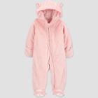 Baby Girls' Pram Sheep Footed Snowsuit Jacket - Just One You Made By Carter's Pink Newborn