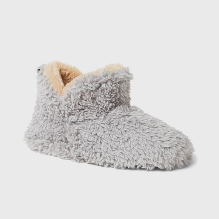 Women's Dearfoams Chelsea Shaggy Pile Bootie Slippers - Gray
