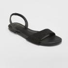 Women's Gabriella Embellished Slide Sandals - A New Day Black
