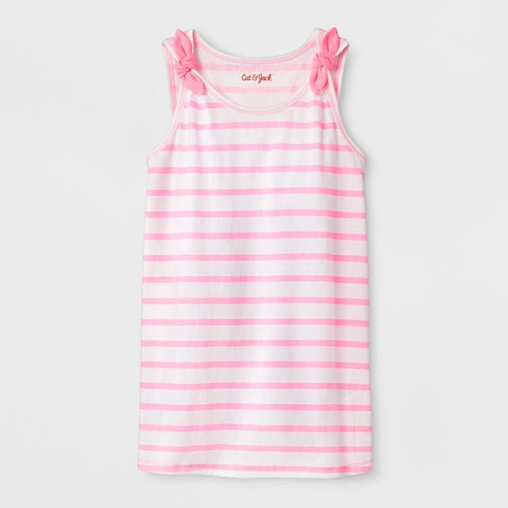 Girls' Stripe Knit Tie Tank Top - Cat & Jack Pink