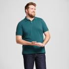 Men's Big & Tall Standard Fit Pique Polo Shirt - Goodfellow & Co Green