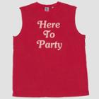 Junk Food Men's Here To Party Muscle Tank Top - Red