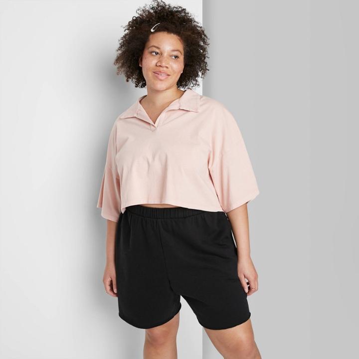 Women's Plus Size High-rise Bermuda Leisure Shorts - Wild Fable Black