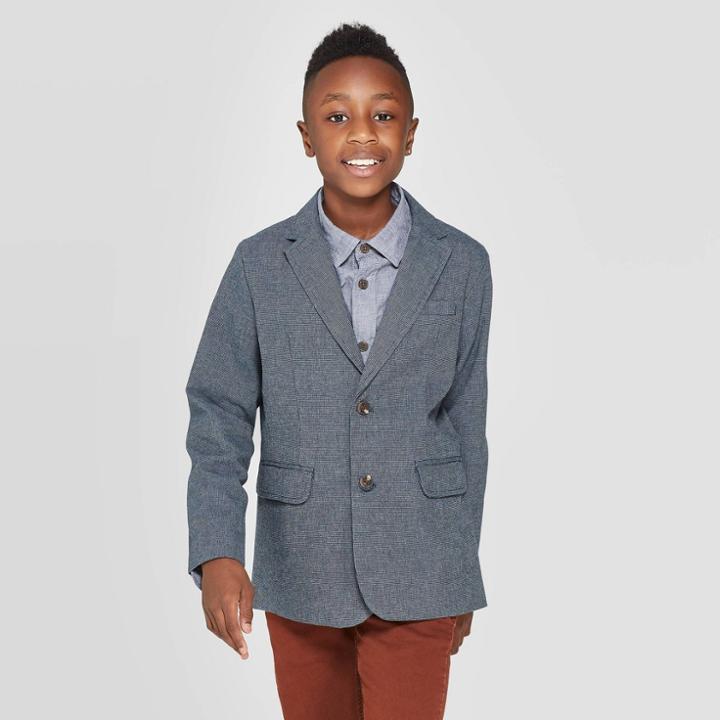 Boys' Long Sleeve Blazer - Cat & Jack Blue