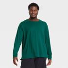 Men's Big & Tall Long Sleeve Performance T-shirt - All In Motion Emerald Green