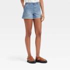 Women's Embroidered Denim Shorts - Knox Rose Blue