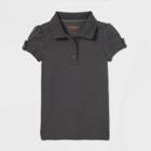 Petitetoddler Girls' Short Sleeve Interlock Uniform Polo Shirt - Cat & Jack Gray