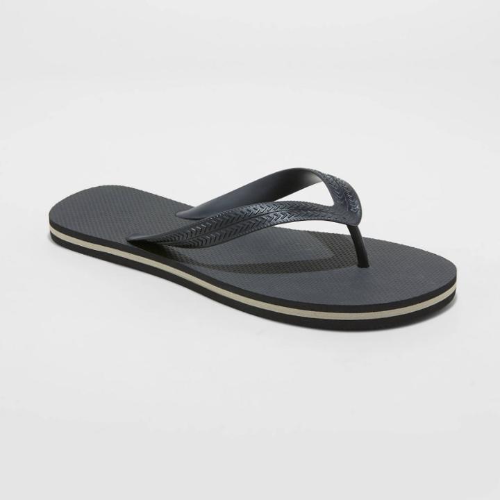 Men's Brent Flip Flop Sandals - Goodfellow & Co Black