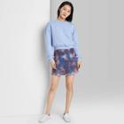 Women's Seamed Denim Mini Skirt - Wild Fable - Red/blue Tie-dye