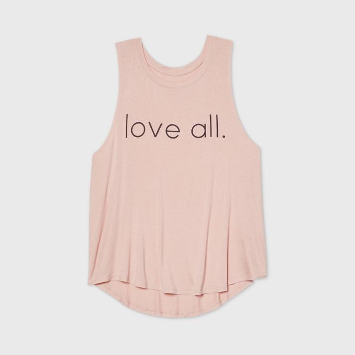 Grayson Threads Women's Plus Size Love All Graphic Tank Top - Pink