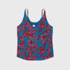Women's Floral Print Essential Tank Top - A New Day Blue