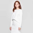 Women's Long Sleeve Crewneck Pullover Sweater - Prologue Cream Xs, Women's, Beige