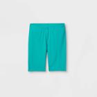 Girls' Mid-length Bike Shorts - Cat & Jack Turquoise