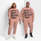 Jolie Noire Black History Month Gender Inclusive Plus Size Noire Is Sweatshirt - Peach Orange