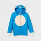 Boys' Sonic The Hedgehog Hooded Zip-up Sweatshirt - Blue