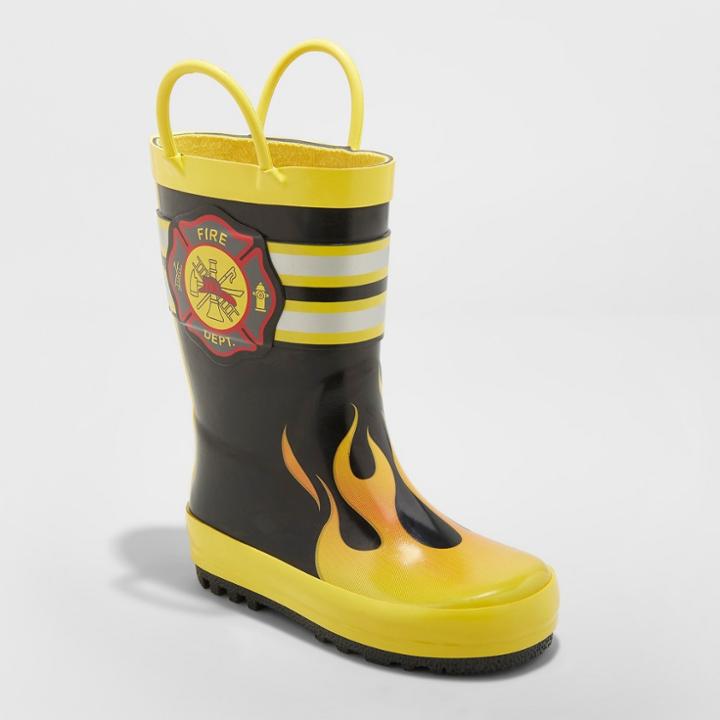 Toddler Boys' Phoenix Rain Boots - Cat & Jack Black