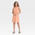 Women's Knit Tank Dress - A New Day Blush Peach