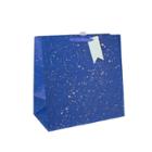 Spritz Large Square Foil Splattered Bag With Tag Blue -