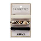 Scunci Barrettes - Tan/leopard/black