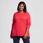 Target Women's Plus Size Crew Neck Pullover - A New Day Red