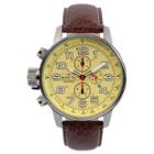 Men's Invicta 2772 I-force Stainless Steel Leather Strap Watch - Brown,