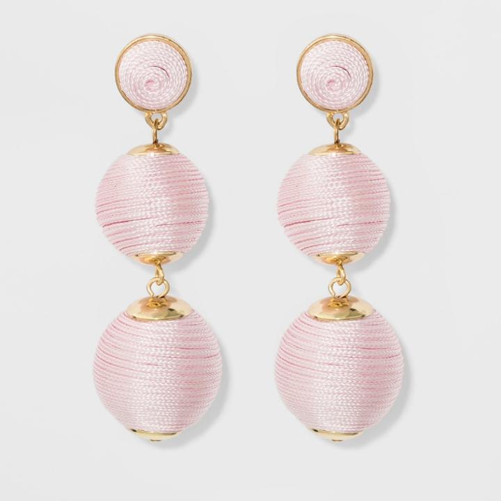 Sugarfix By Baublebar Ball Drop Earrings - Metallic Pale Pink, Girl's,