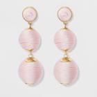 Sugarfix By Baublebar Ball Drop Earrings - Metallic Pale Pink, Girl's,