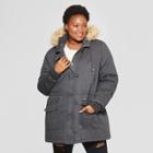 Women's Plus Size Twill Parka - Universal Thread Dark Gray