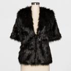 Women's Faux Fur Shrug - Mossimo Supply Co. Black